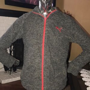 Gray red puma jackets